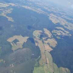 Flugwegposition um 13:12:08: Aufgenommen in der Nähe von Okres České Budějovice, Tschechien in 2424 Meter